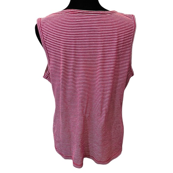 Y2K Karen Scott Red & White Striped Tank Top Mini Dress nautical retro 60s twee - Picture 2 of 9